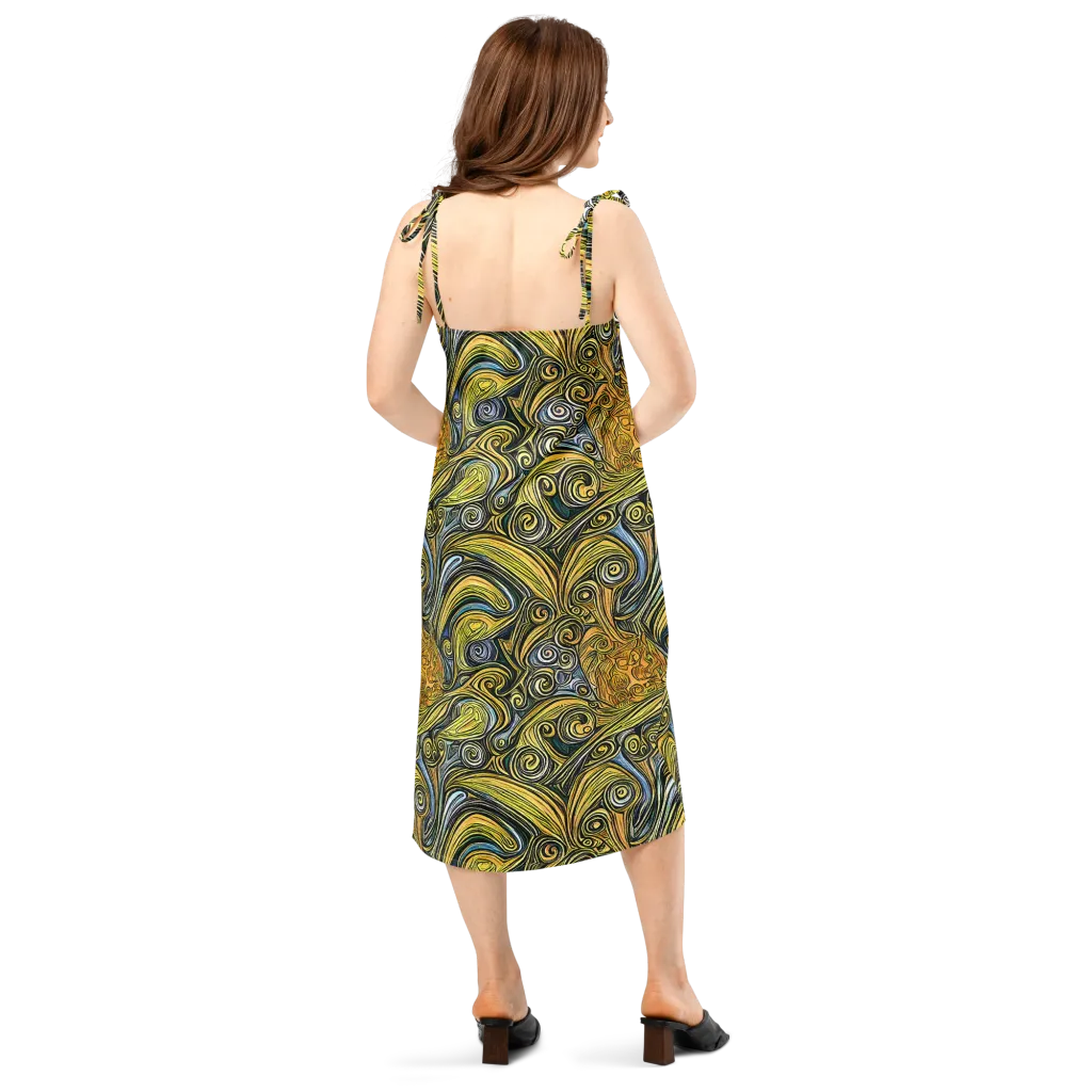 Solar Paisley on Slip Dress — Back