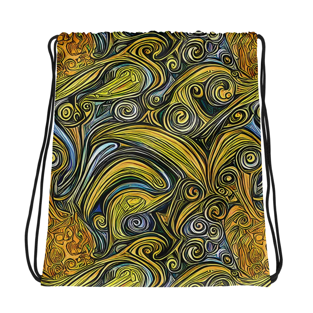 Solar Paisley on Drawstring Bag — Photo