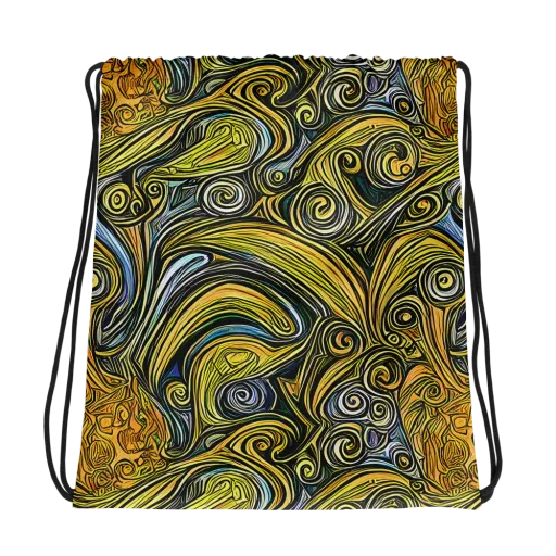 Solar Paisley on a Drawstring Bag