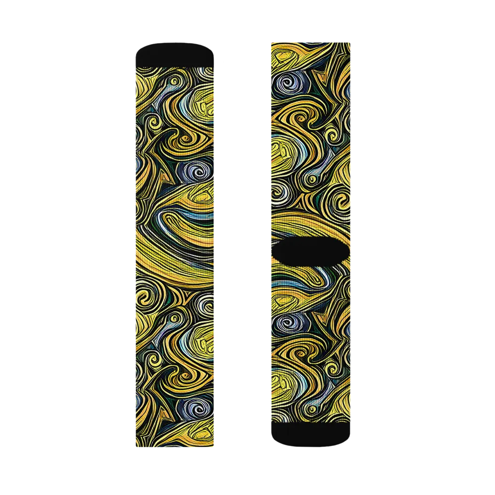Solar Paisley on Socks — Left Sock