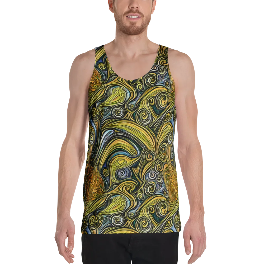 Solar Paisley on Men's Tank Top — Front