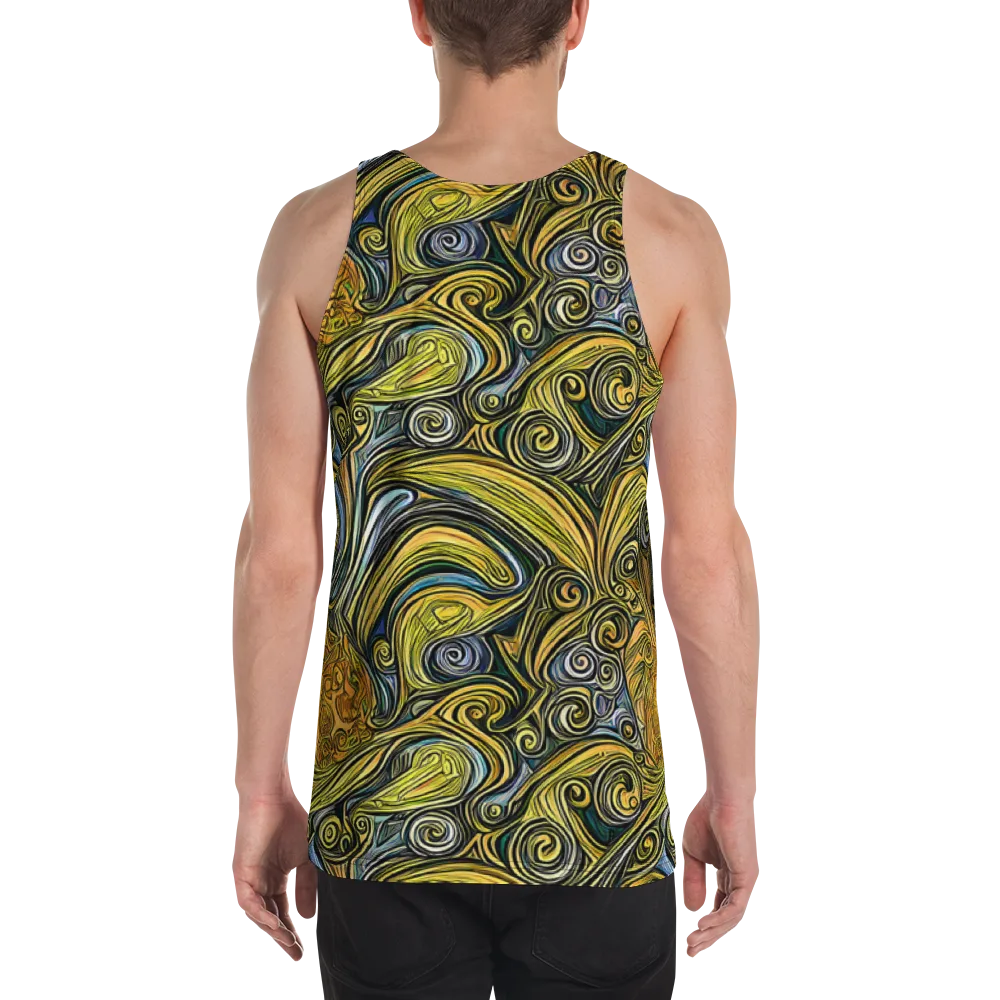 Solar Paisley on Men's Tank Top — Back
