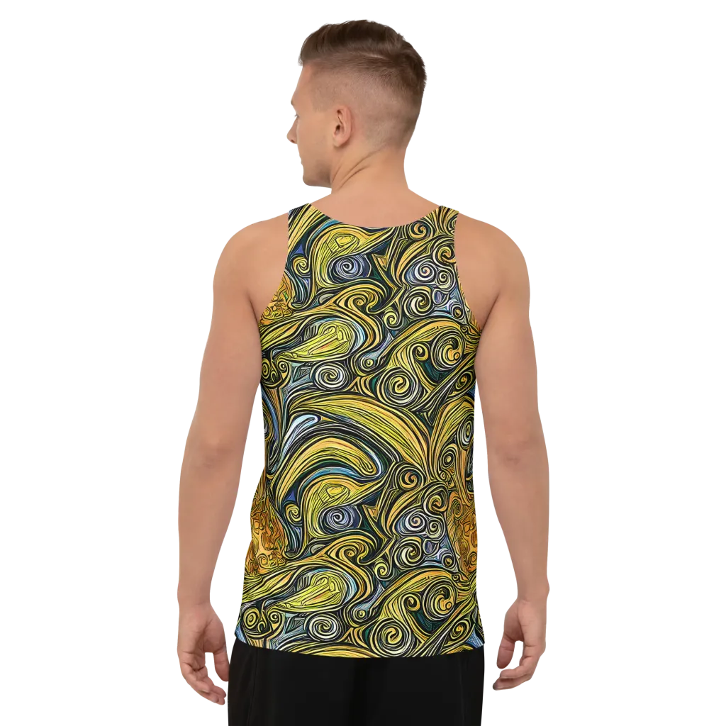 Solar Paisley on Men's Tank Top — Back