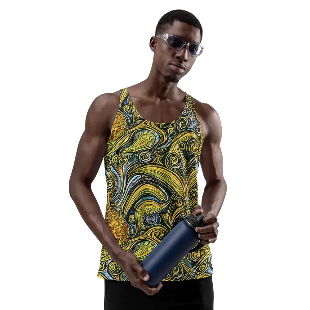 Solar Paisley on Men's Tank Top — Front