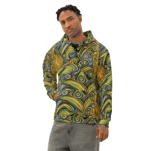 Solar Paisley on a Cotton Hoodie