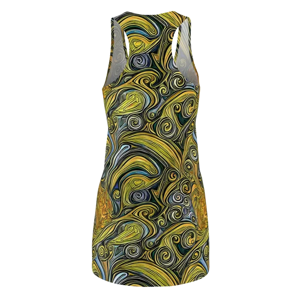 Solar Paisley on Racerback Dress — Back