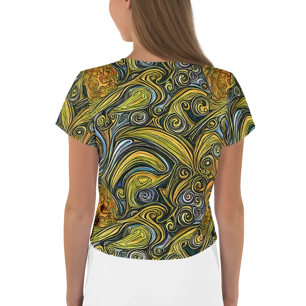 Solar Paisley on Crop Tee — Back