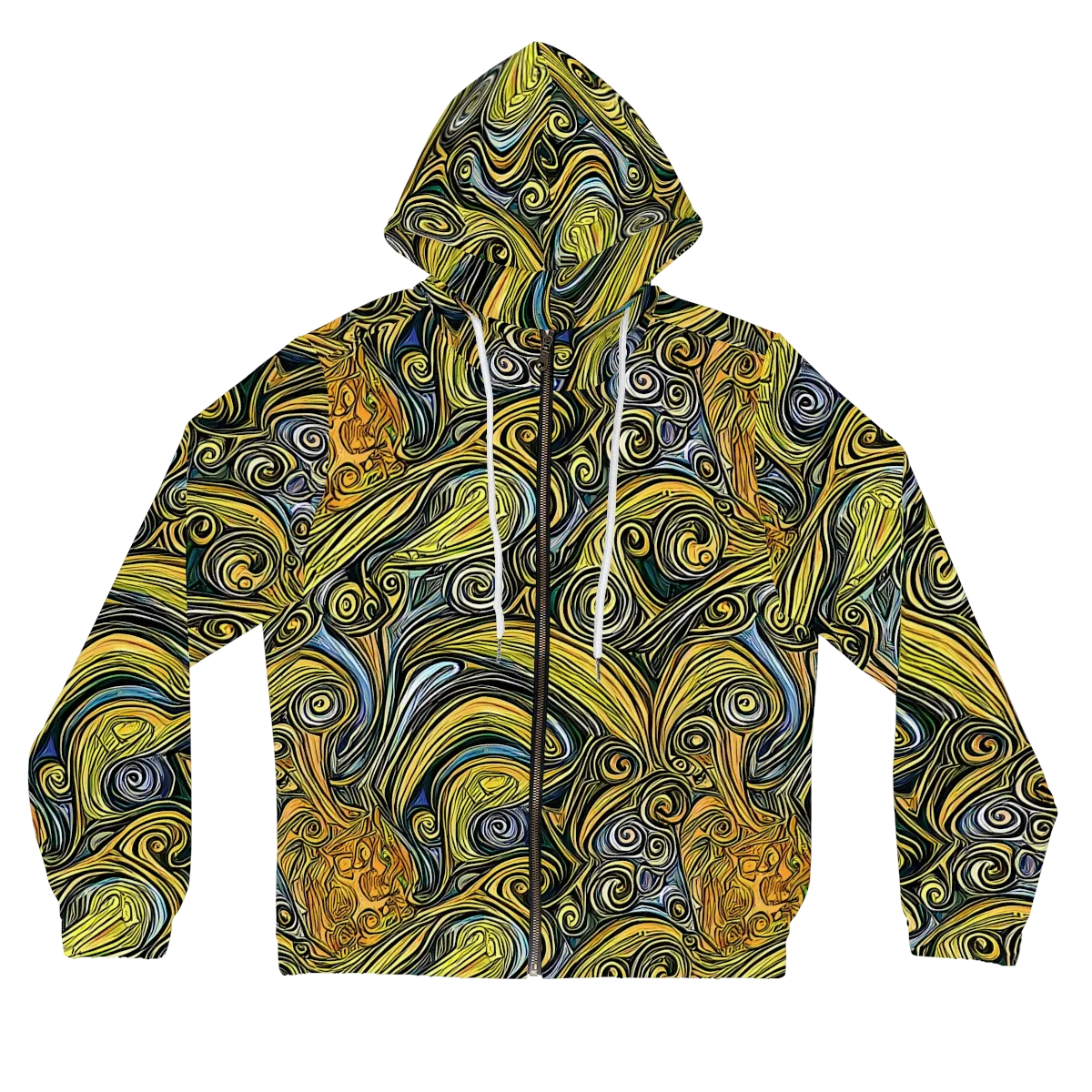 Solar Paisley on Women's Full-Zip Hoodie — Front