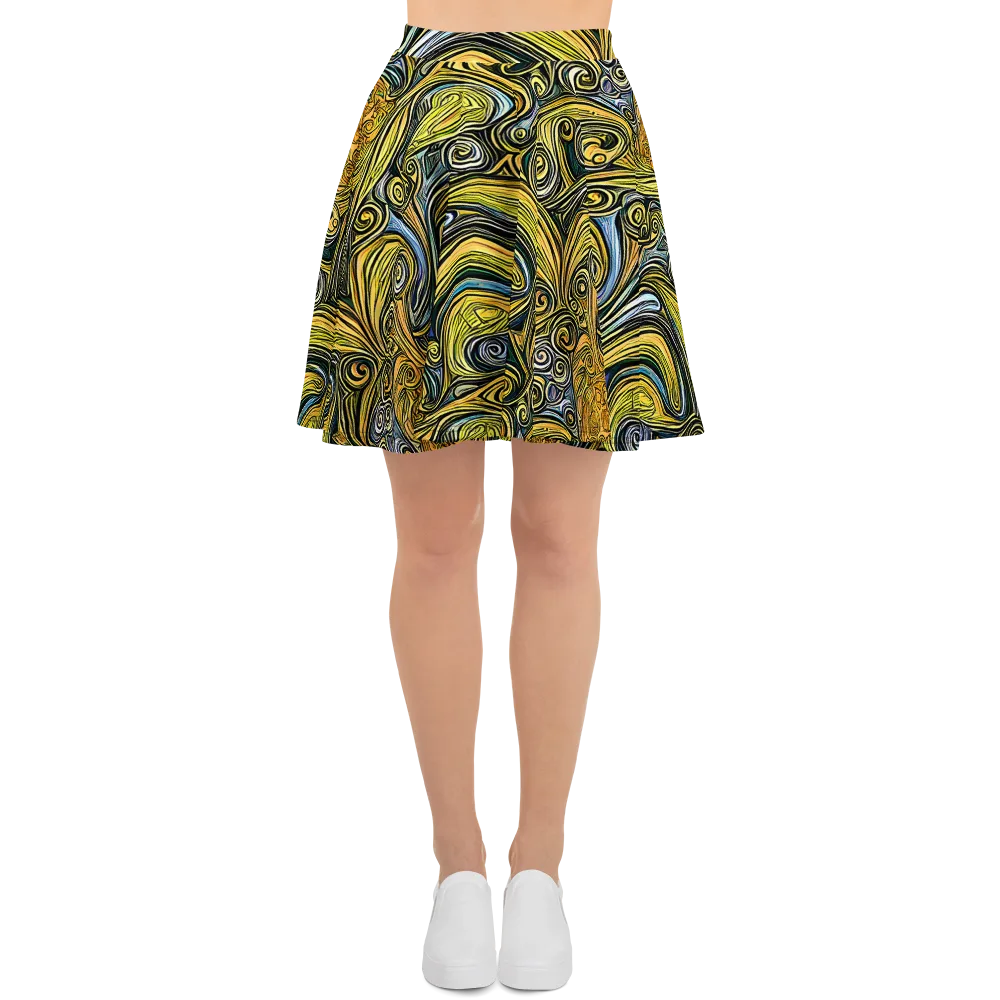 Solar Paisley on Skater Skirt — Front