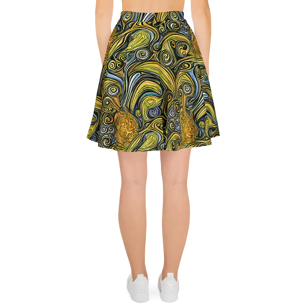 Solar Paisley on Skater Skirt — Back