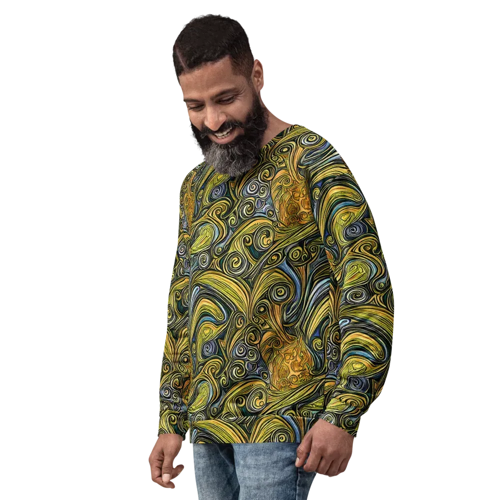 Solar Paisley on Sweatshirt — Left Front