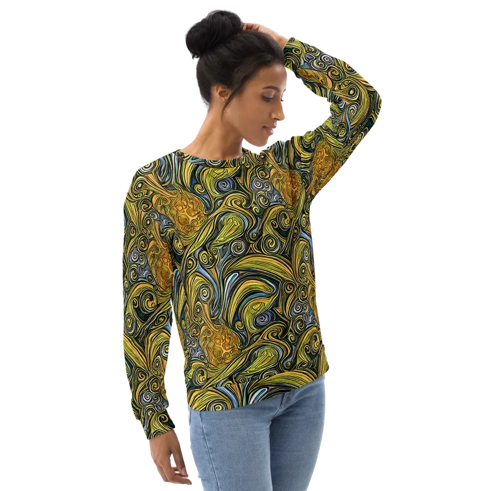 Solar Paisley on Sweatshirt — Right Front