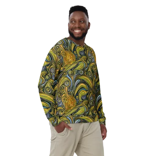 Solar Paisley on a Sweatshirt