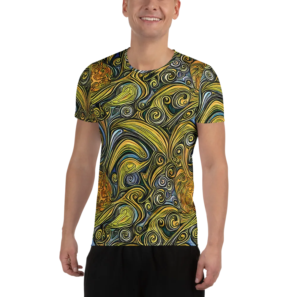 Solar Paisley on Men's Athletic T-Shirt — Front