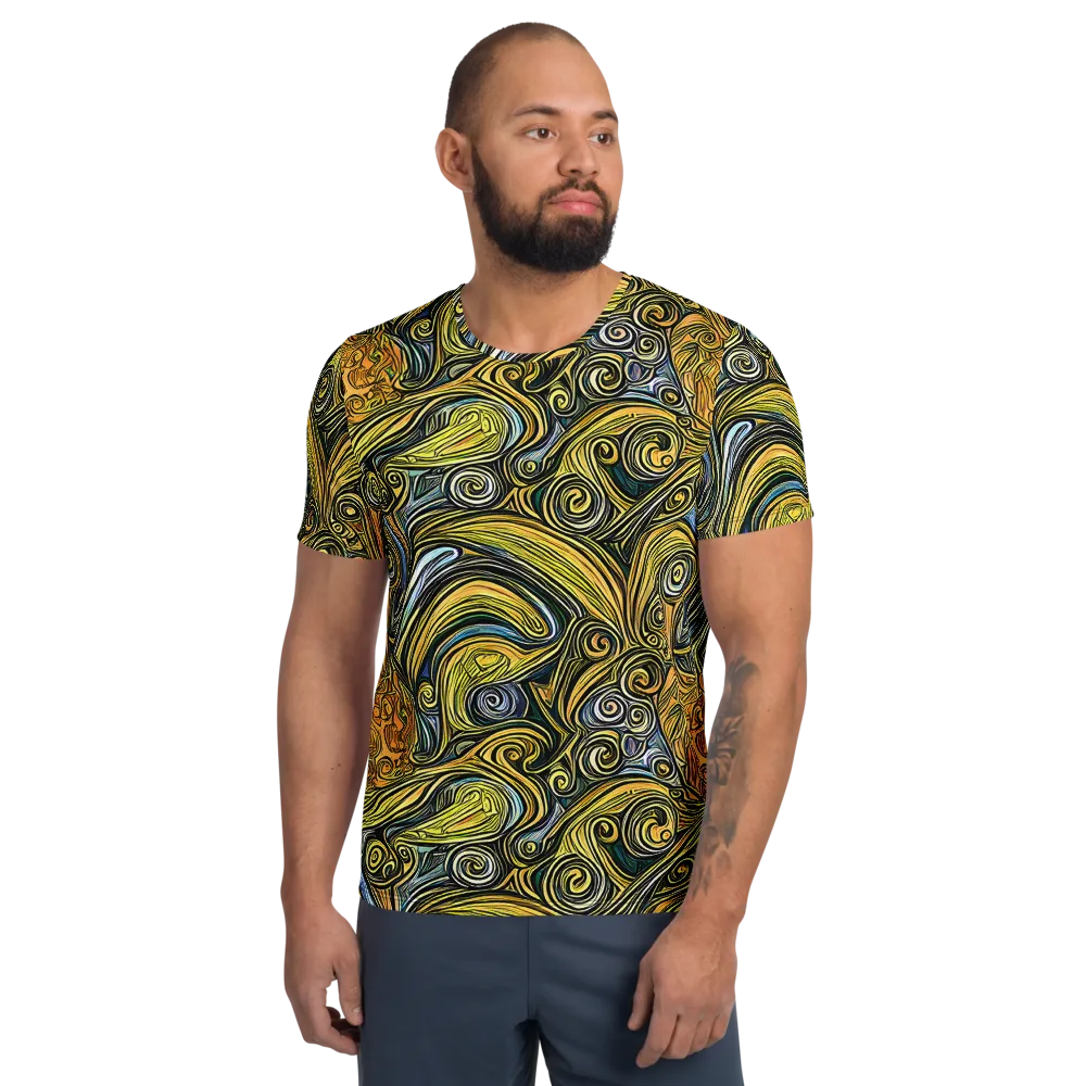 Solar Paisley on Men's Athletic T-Shirt — Front