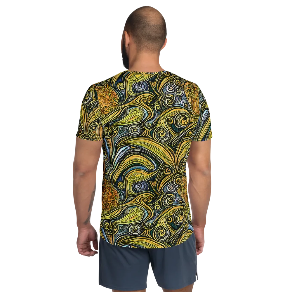 Solar Paisley on Men's Athletic T-Shirt — Back