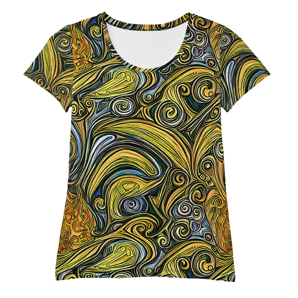 Solar Paisley on Women's Athletic T-Shirt — Front