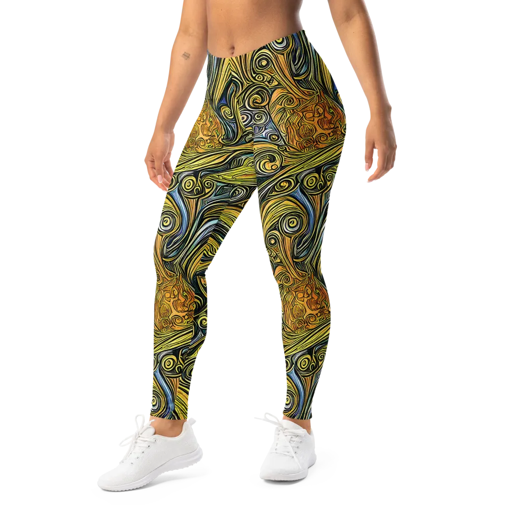Solar Paisley on Leggings — Left Front