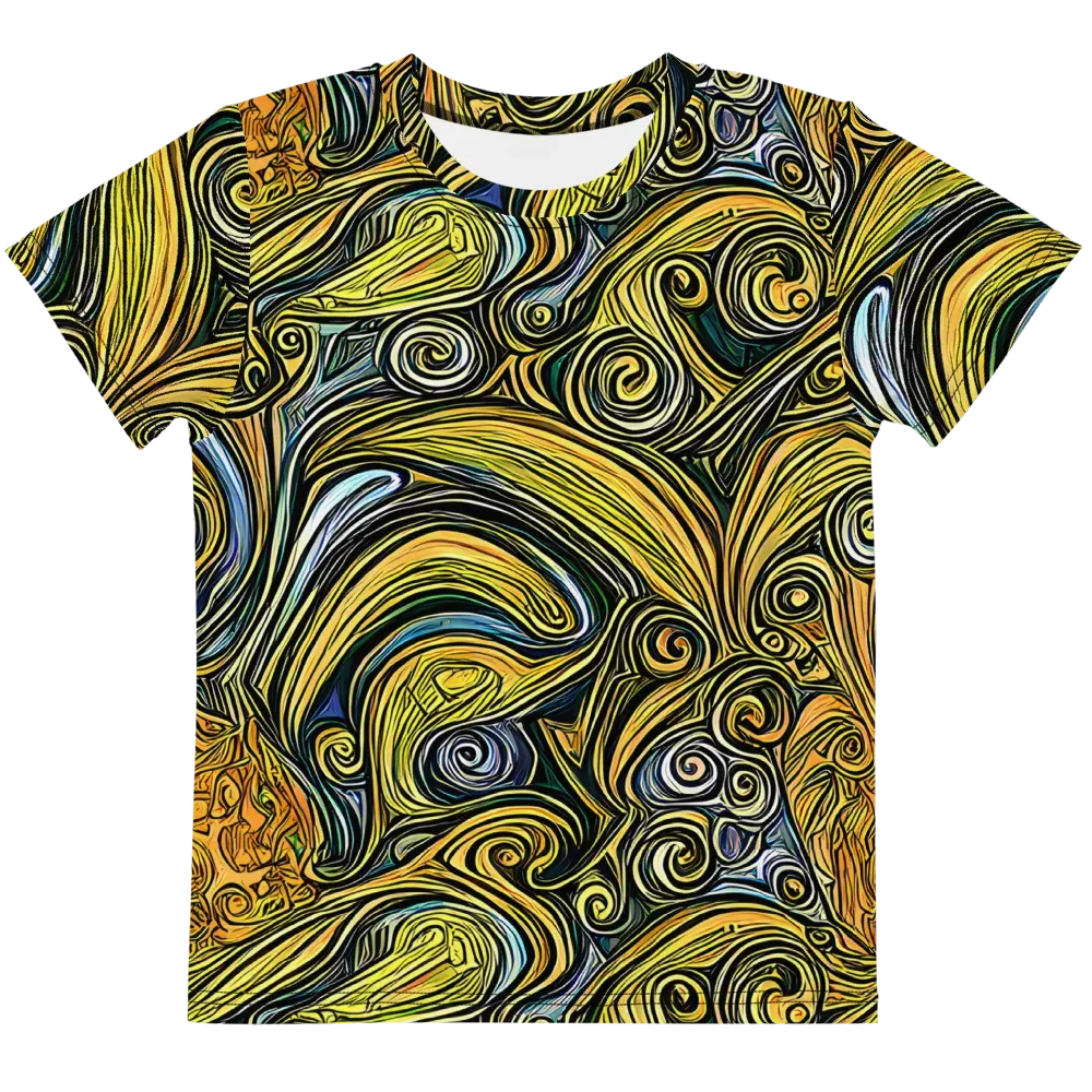Solar Paisley on Kids Crew Neck T-Shirt — Front