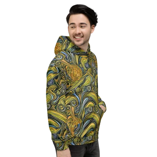 Solar Paisley on a Hoodie