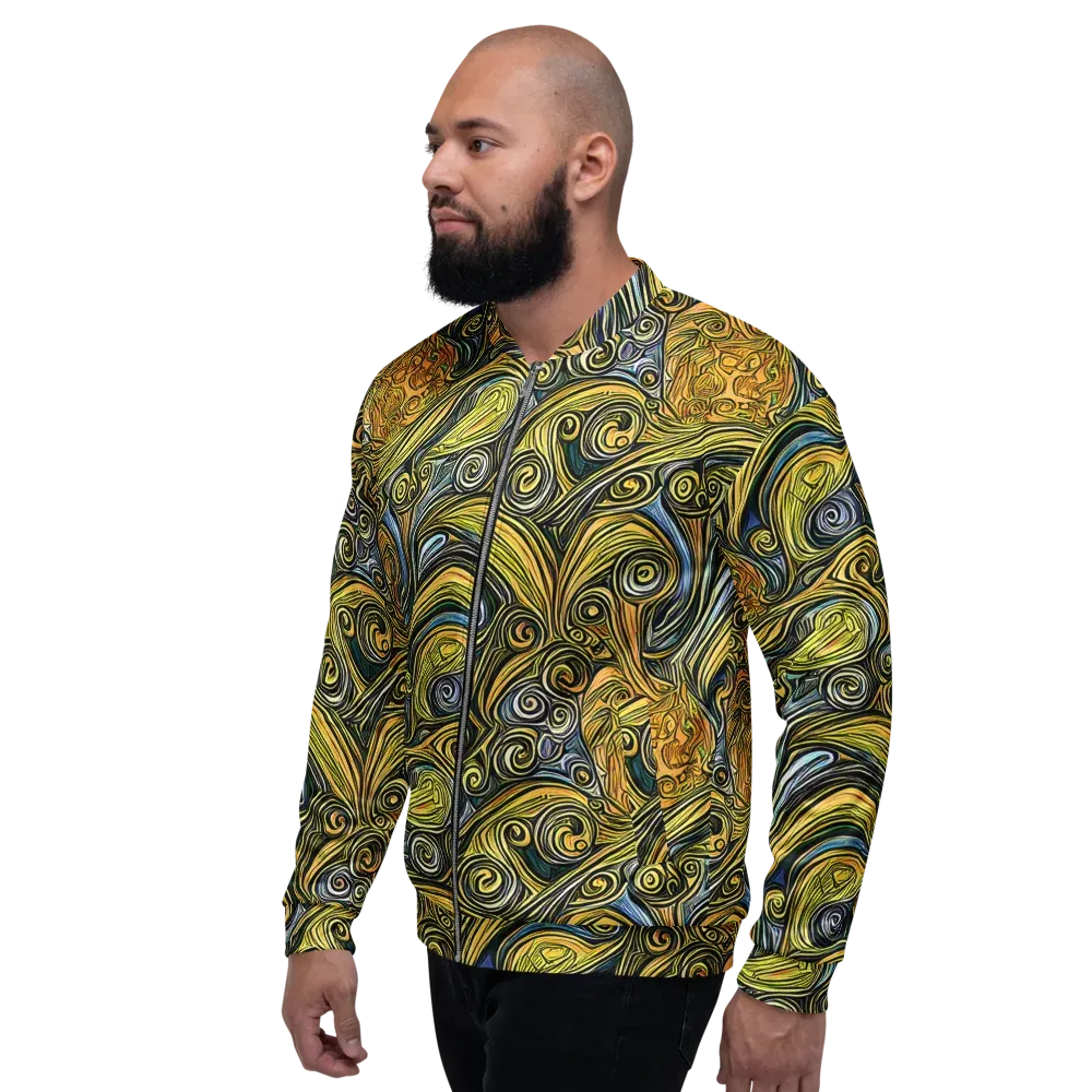 Solar Paisley on Bomber Jacket — Left