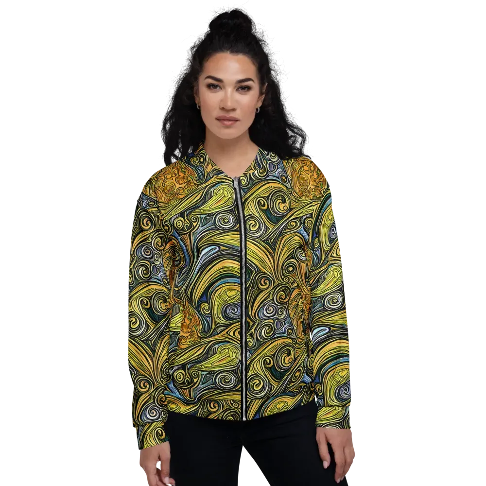 Solar Paisley on Bomber Jacket — Front