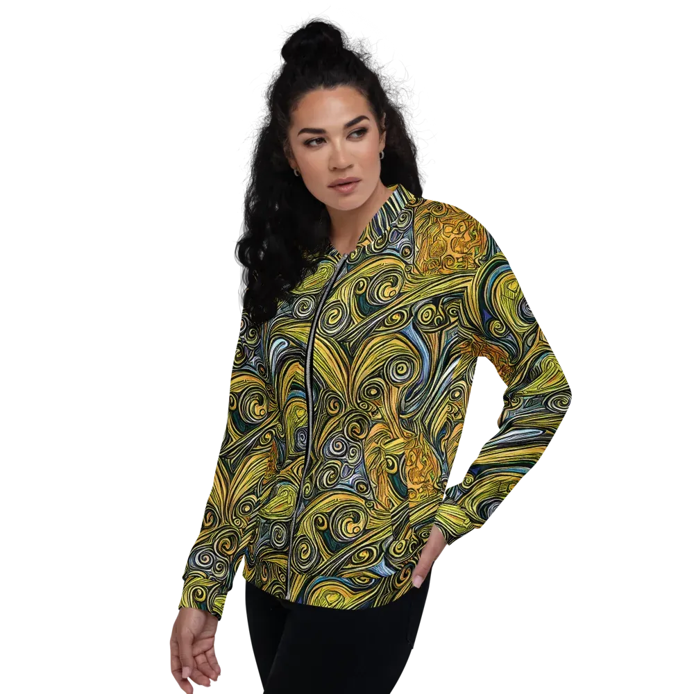Solar Paisley on Bomber Jacket — Left