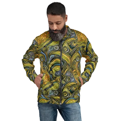 Solar Paisley on a Bomber Jacket