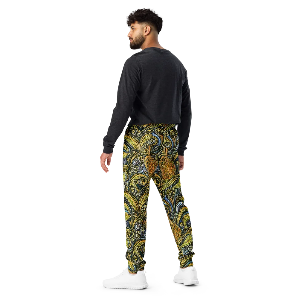 Solar Paisley on Men's Joggers — Back