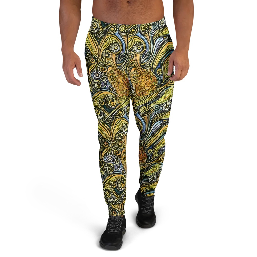 Solar Paisley on Men's Joggers — Front