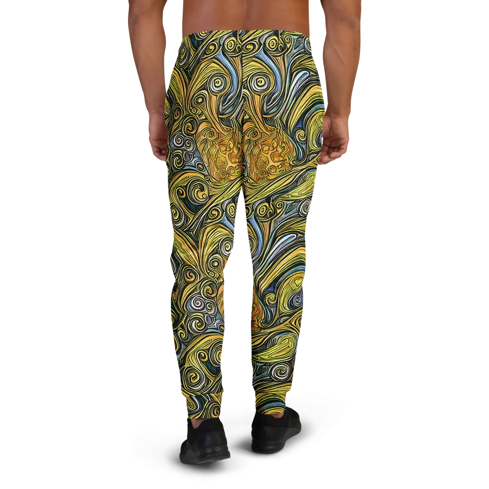 Solar Paisley on Men's Joggers — Back
