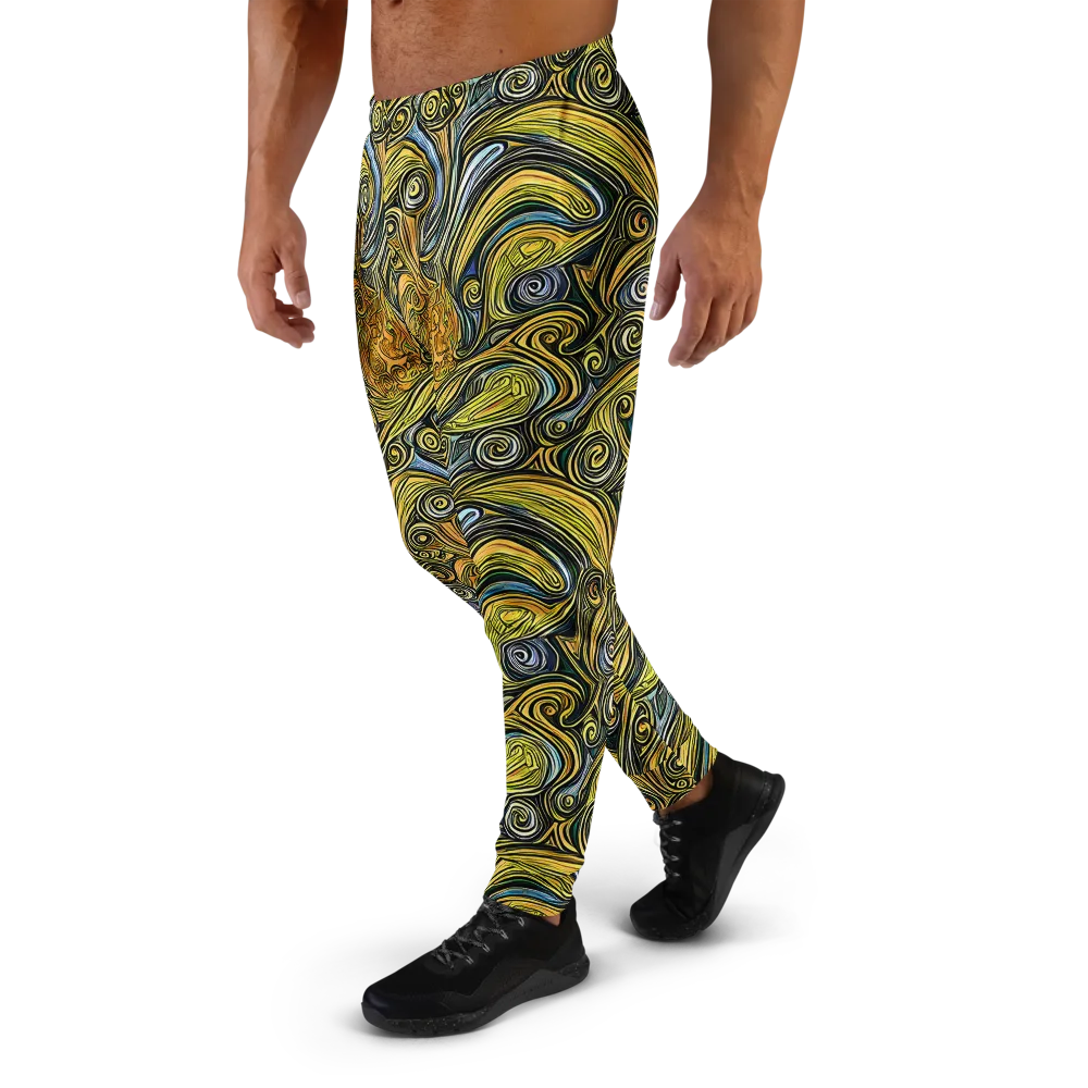 Solar Paisley on Men's Joggers — Left