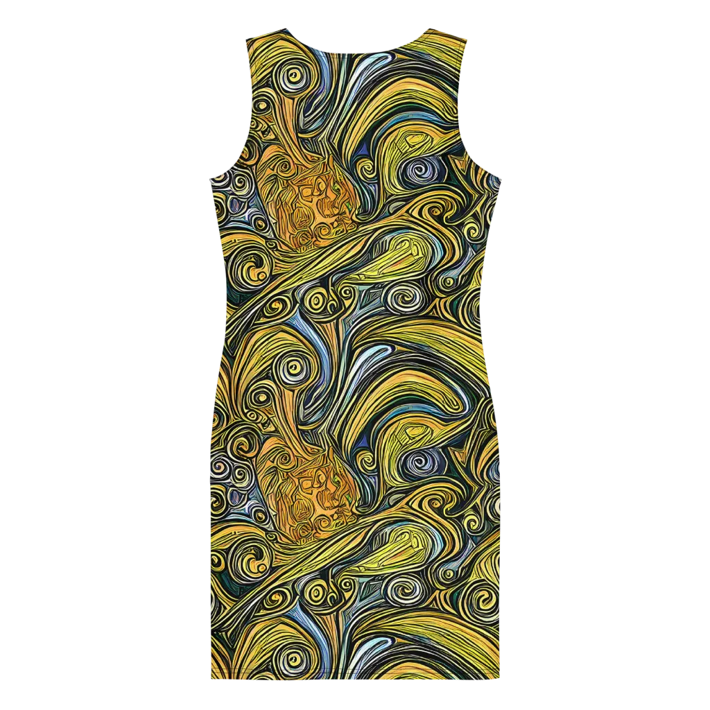 Solar Paisley on Bodycon Dress — Back