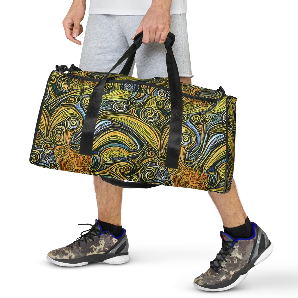 Solar Paisley on Duffle Bag — Front