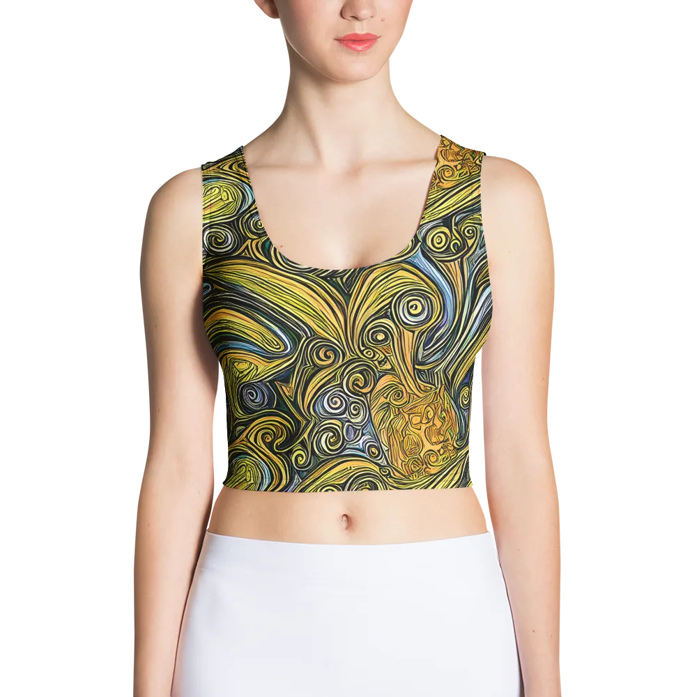 Solar Paisley on Crop Top — Front