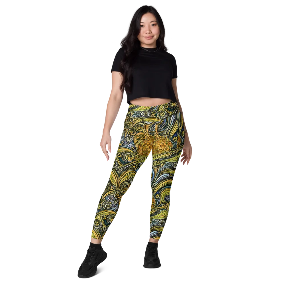 Solar Paisley on Leggings with Pockets — Front