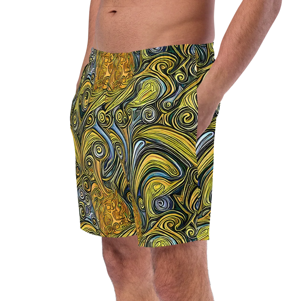 Solar Paisley on Swim Trunks — Left Front