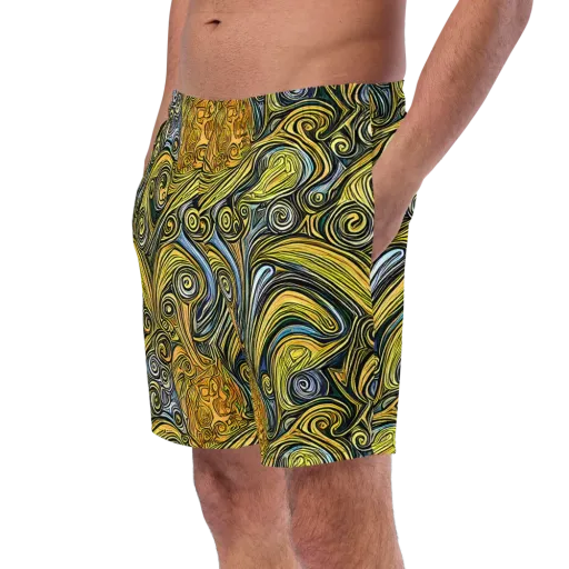 Solar Paisley on a Swim Trunks