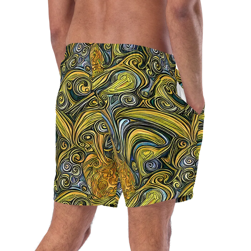 Solar Paisley on Swim Trunks — Right Back