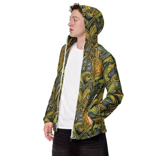Solar Paisley on a Men's Windbreaker