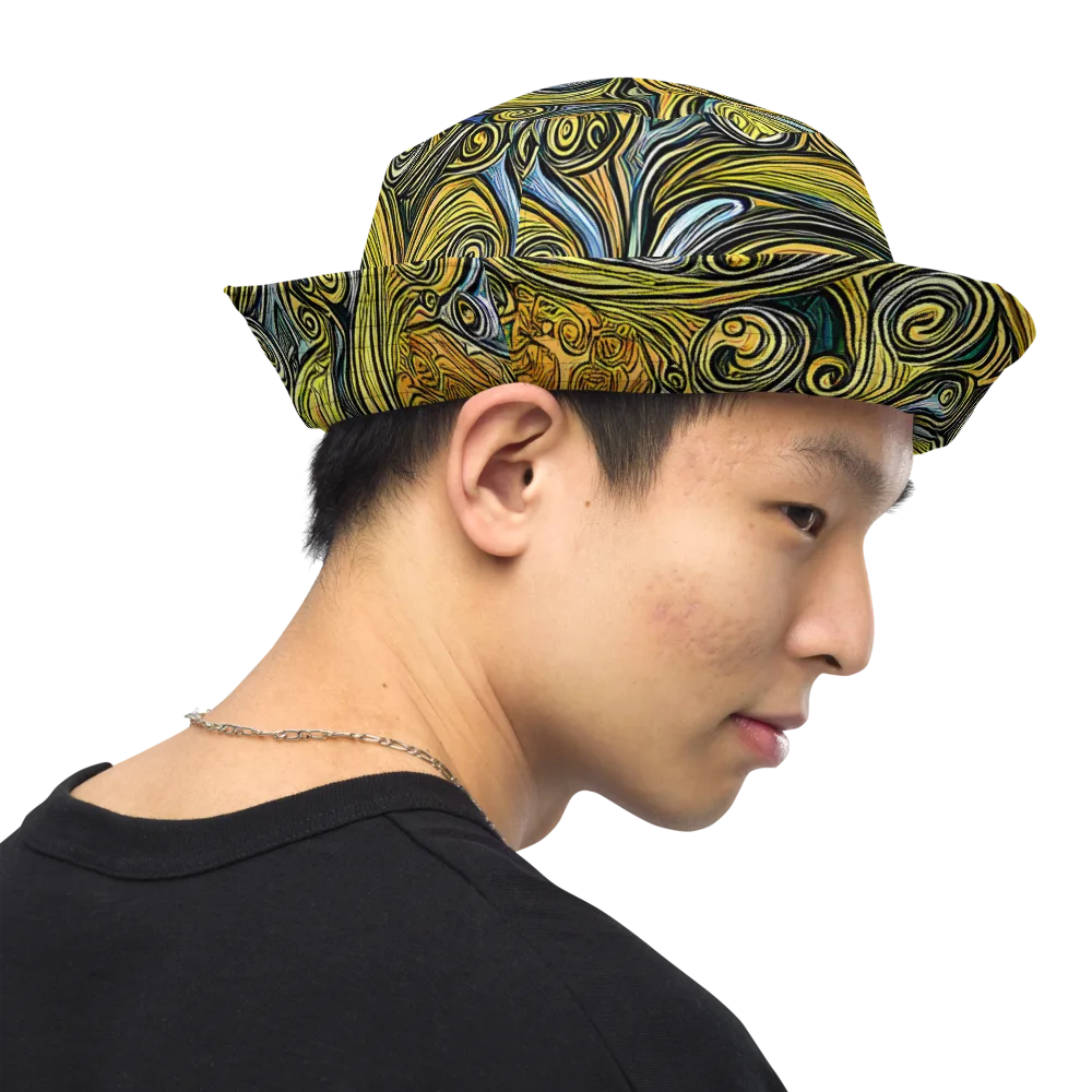 Solar Paisley on Reversible Bucket Hat — Right Outside