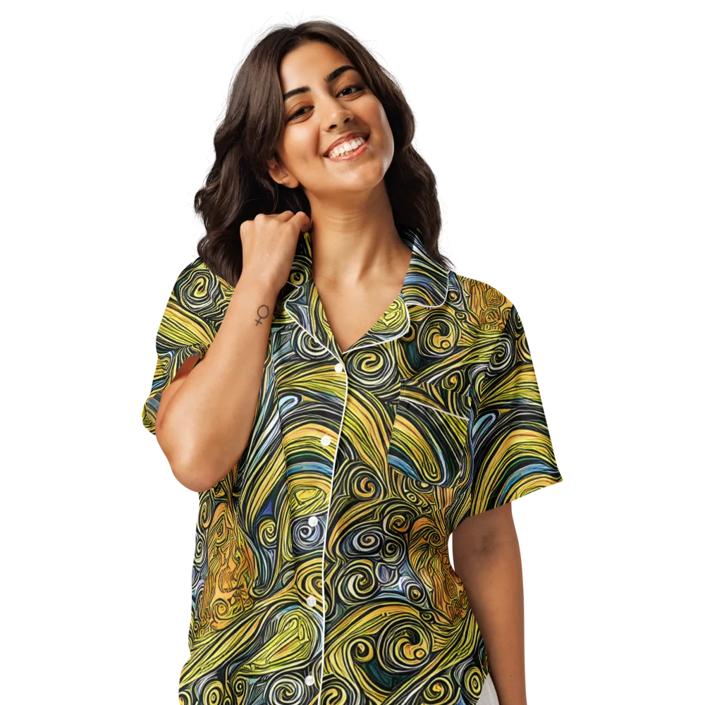 Solar Paisley on Women's Short Sleeve Pajama Top — Front