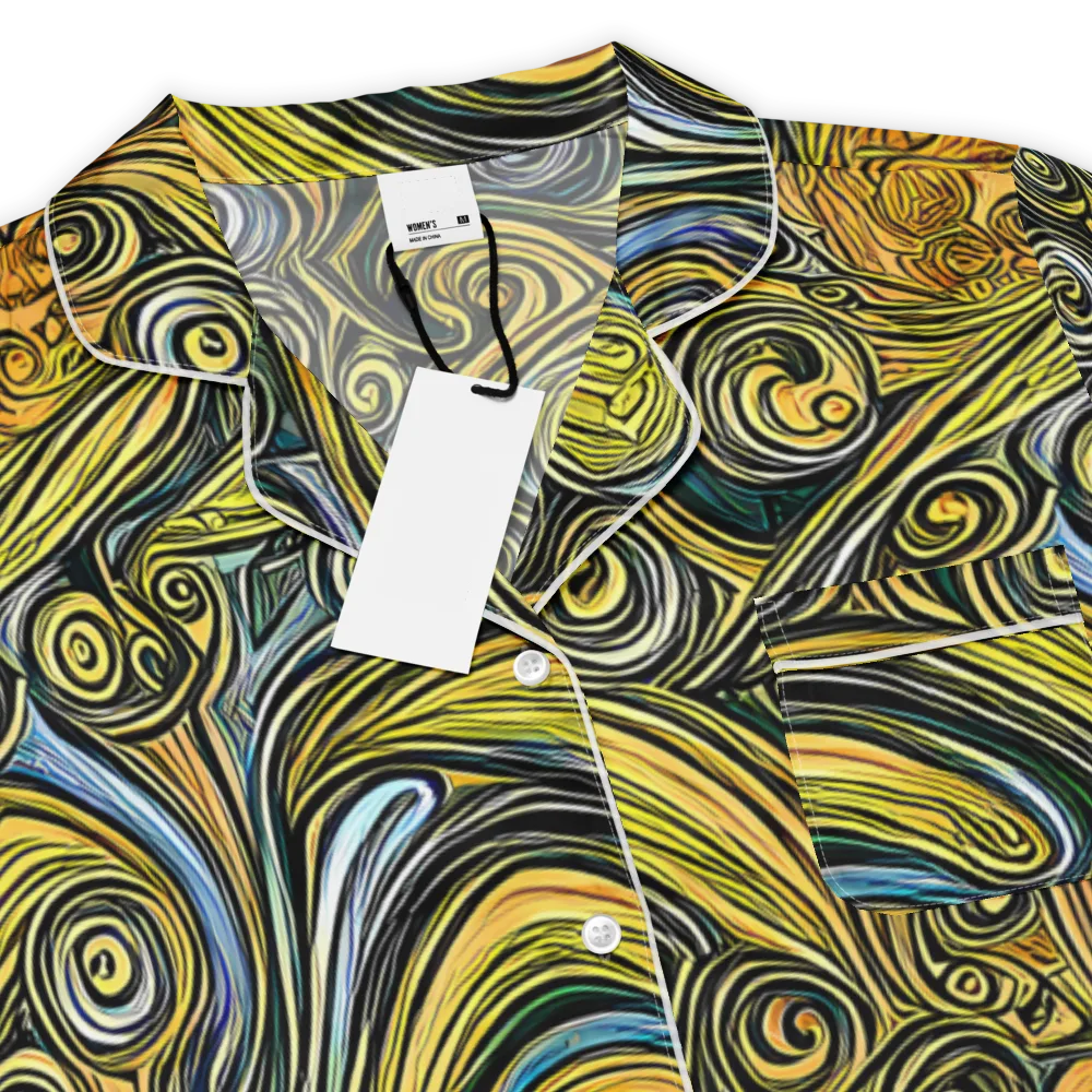 Solar Paisley on Women's Short Sleeve Pajama Top — Product details
