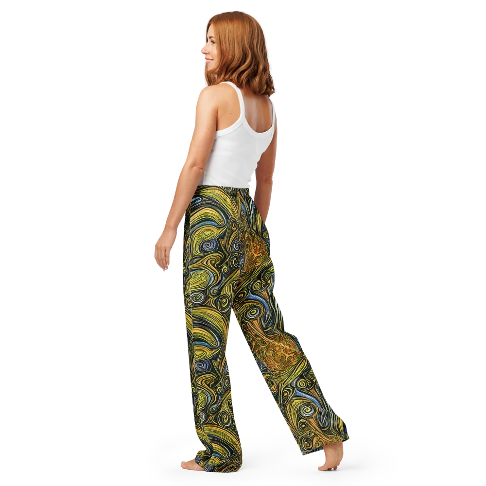 Solar Paisley on Women's Pajama Pants — Back