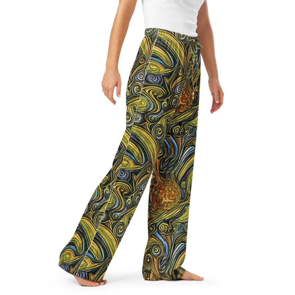 Solar Paisley on Women's Pajama Pants — Right Front