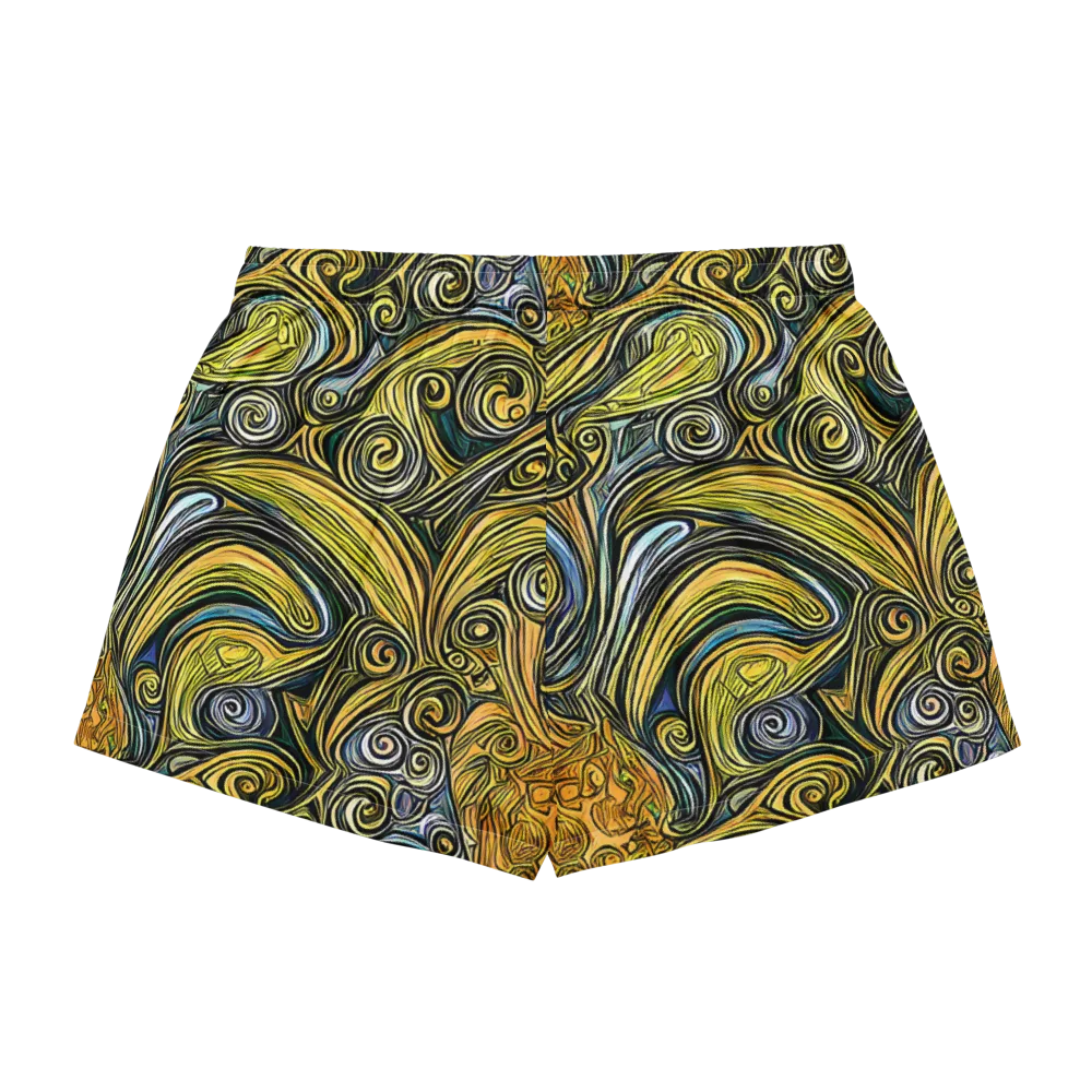 Solar Paisley on Women's Pajama Shorts — Back