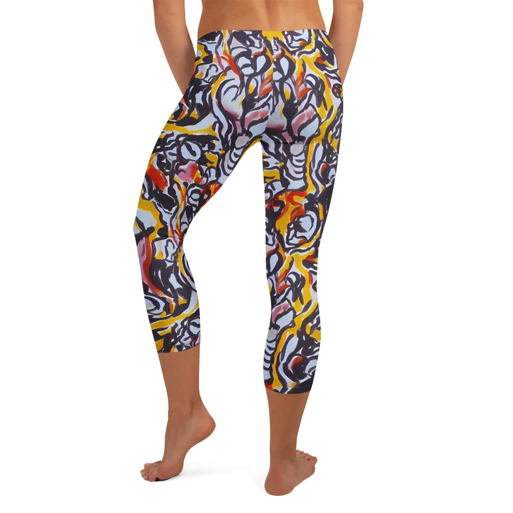 Saffron After Dark on Capri Leggings — Back
