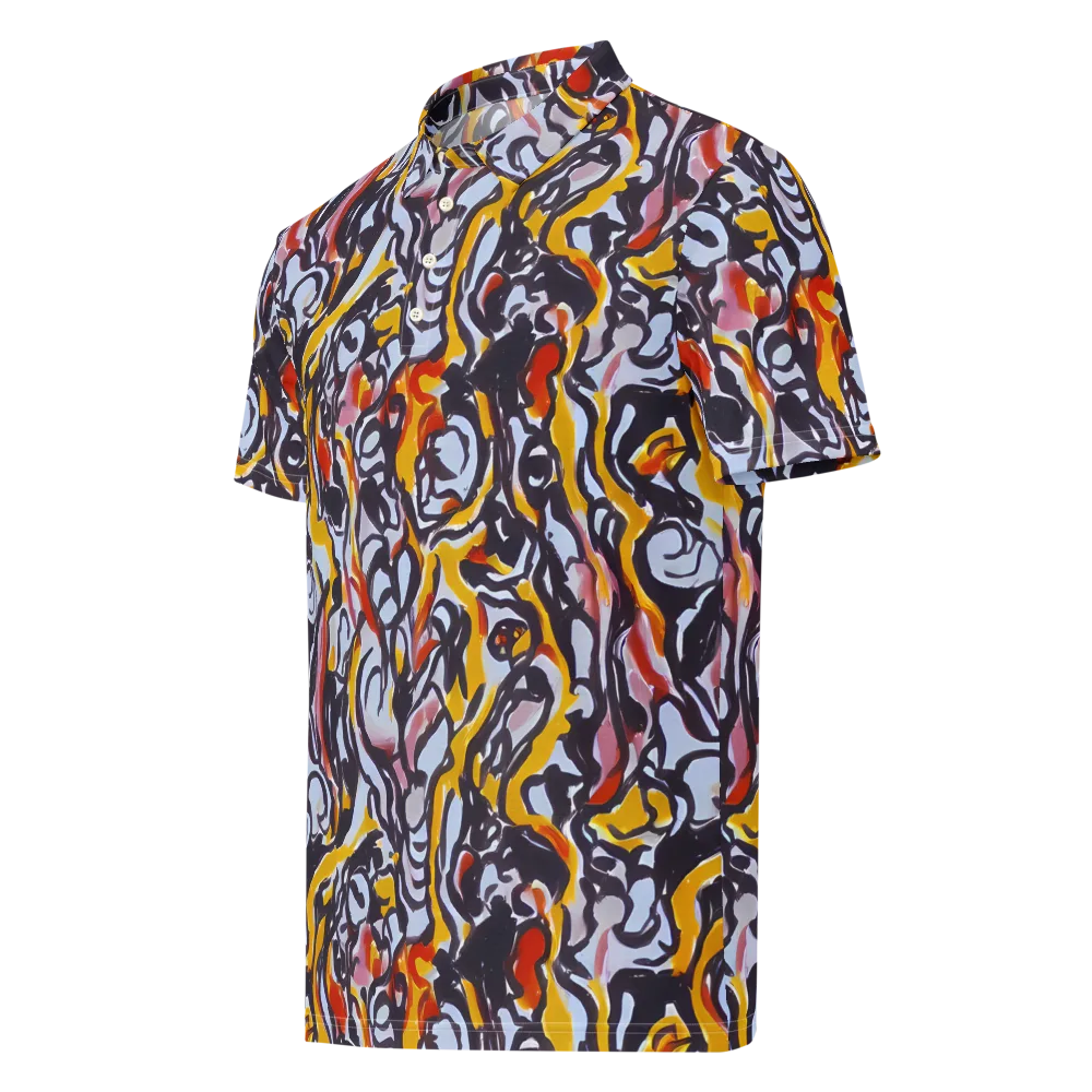 Saffron After Dark on Men's Slim Fit Polo Shirt — Left Front