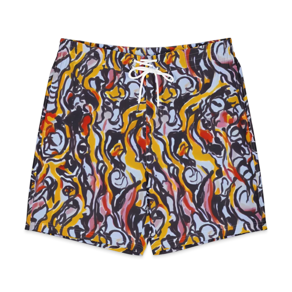 Saffron After Dark on Men's Board Shorts — Front
