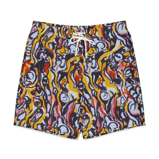 Saffron After Dark on a Men's Board Shorts